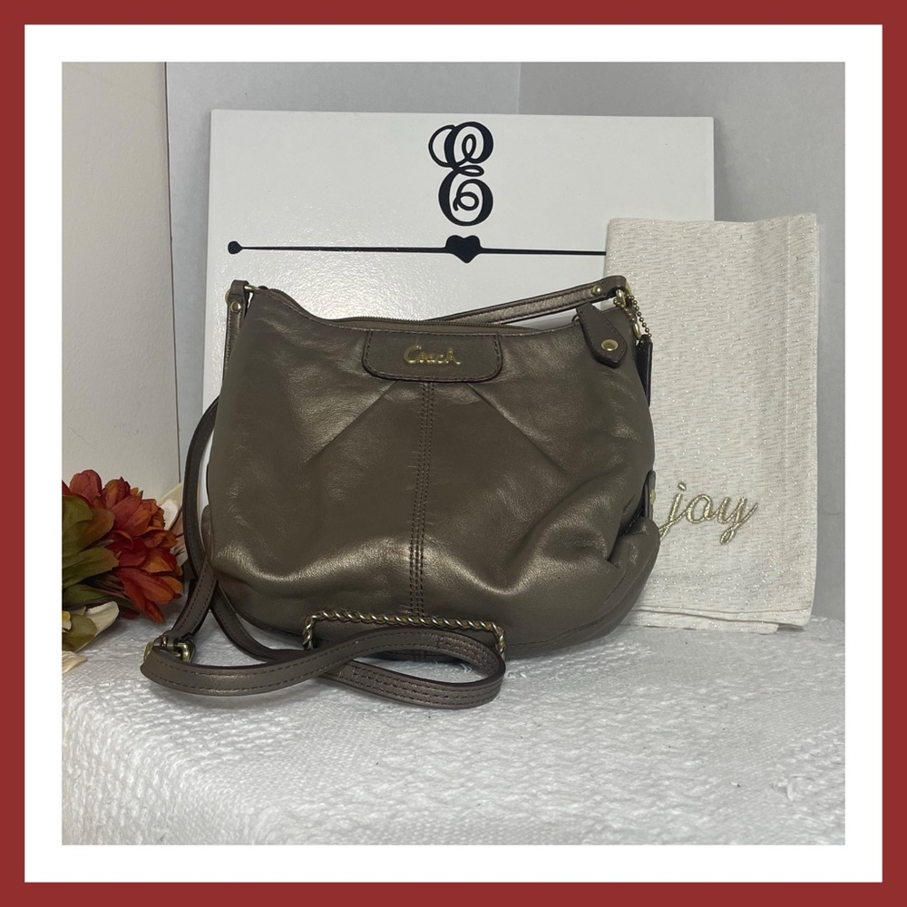 Coach  Dark Bronze  Ashley‎ Leather Bag
Small